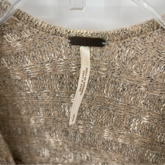 free people Women’s Oversized Open Cardigan  sweater size small Oatmeal - Picture 5 of 10